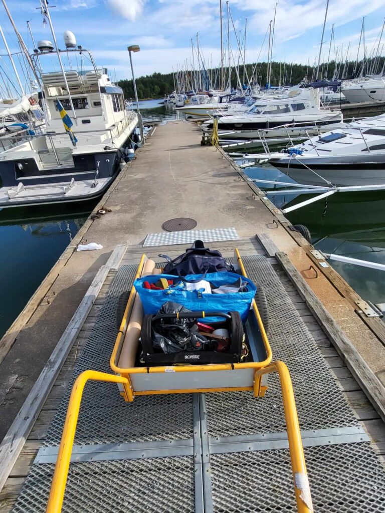 Mallning av båtdynor